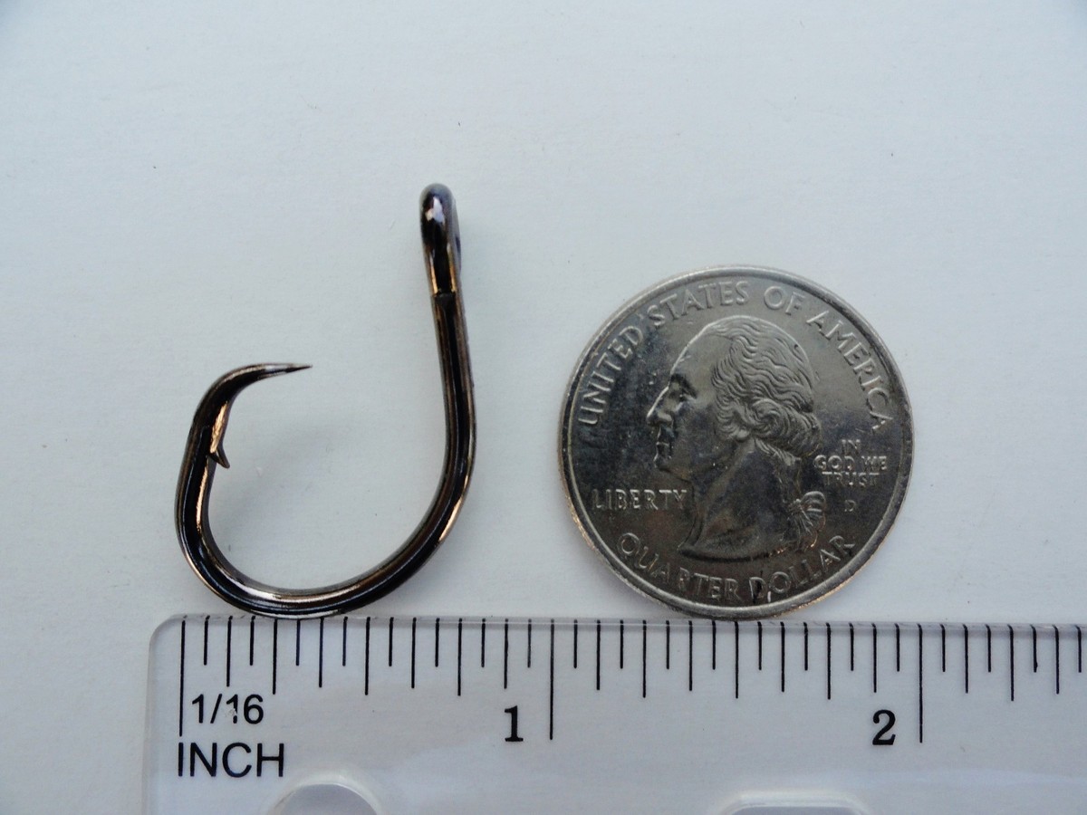 20-100 pcs Size 2/0 Circle Hooks 4X Strong Black Nickel Finish Fishing Hooks