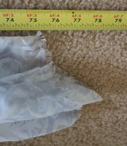 Tilo Women’s White & Gray Graphic Scarf Shawl Length 78 inch - Picture 3 of 3