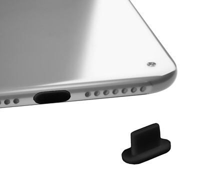 Staubschutz Lade Anschluss schwarz für Apple iPhone 14 Plus Schutz abgerundet