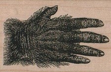 A Helping Hand 1 3/4 x 2 1/2" Rubber Stamp, Halloween Stamp, Halloween Crafts