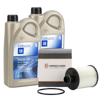 4L ORIGINAL 5W30 Motoröl Öl dexos2 + HIRSCHER Ölfilter für OPEL 1.3/1.6/2.0 CDTI