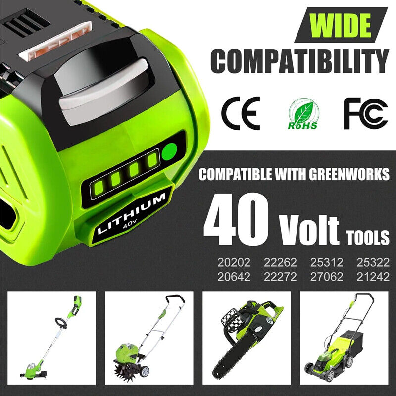 Greenworks G-MAX 29472-RC 40V 4 Ah Lithium-Ion Battery for Greenworks G-MAX 29472-RC 40V 4 Ah Lithium-Ion Battery for