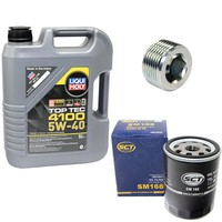 MotoröL Set ÖLfilter Sm 168 5W40 5 Liter + ÖLablassschraube FüR Citroen Fiat