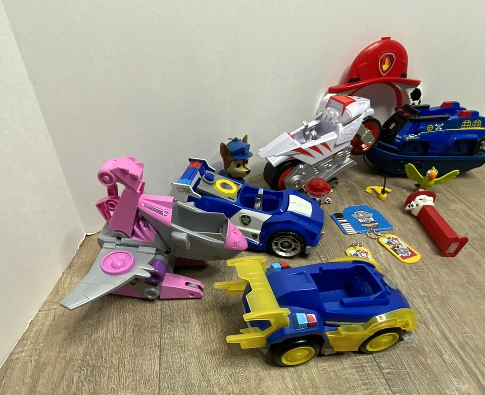 Paw Patrol Skye Dino Rescate Vehículo de Lujo Lote Rev Up Wildcats Coche Camión Juego de Juguete Foto 4 de 4