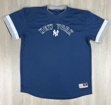 VTG 90s New York Yankees Stitched Mesh Jersey Shirt Youth XL Mighty Mac Sports