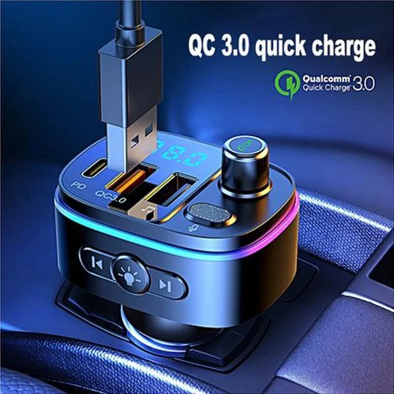 Cargador USB Transmisor Reproductor MP3 Bluetooth Altavoz Manos Libres Adaptador Foto 4 de 4