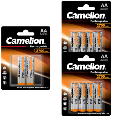 10 x Camelion Akku AA Mignon HR6 1,2V NiMH 2700mAh inkl. Aufbewahrungsbox 
