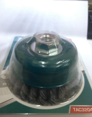 TOTAL Crimped Wire Cup Brush M14 x 2mm 100mm For Use On Suitable Angle Grinders