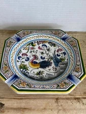 Coimbra Portugal Hand Painted Ashtray Trinket Dish EUC NO CHIPS