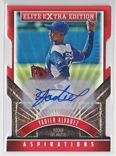 YADIER ALVAREZ 2015 Panini Elite Extra Edition ASPIRATIONS Auto AUTOGRAPH /100