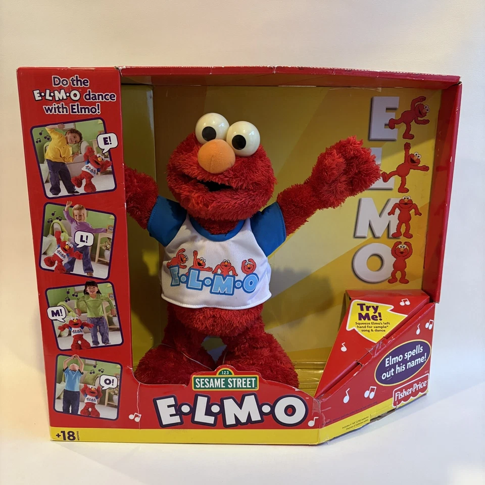 E-L-M-O Elmo Spells His Name 2004 Singing Elmo - Протестирован и Работает - Изображение 3 из 4
