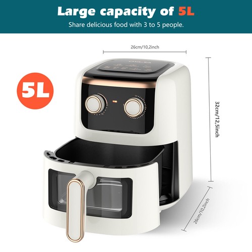 5L Large Air Fryer 1300W Low Fat Oil free Healthy Oven Frying Kitchen Cooker Flb - Picture 3 of 14