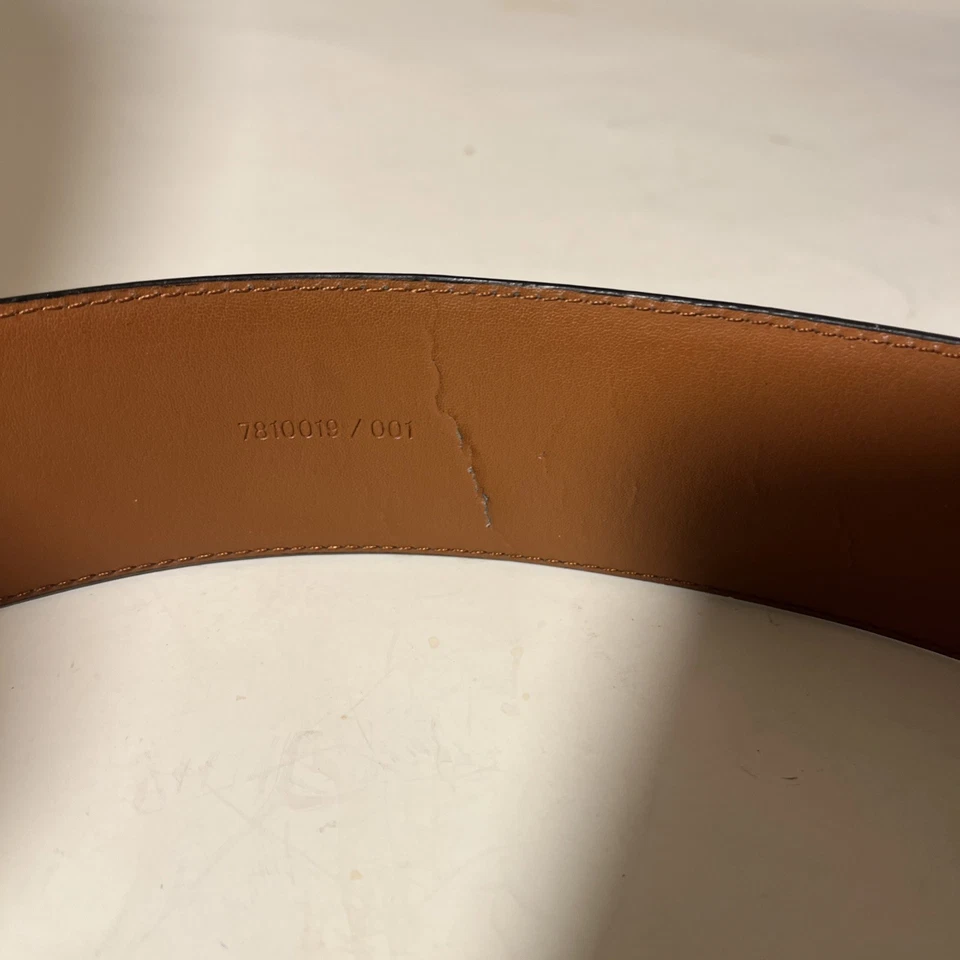 Lauren Ralph Lauren 漆皮光泽黑色宽腰带 M 码 — 第 4/4 张图片