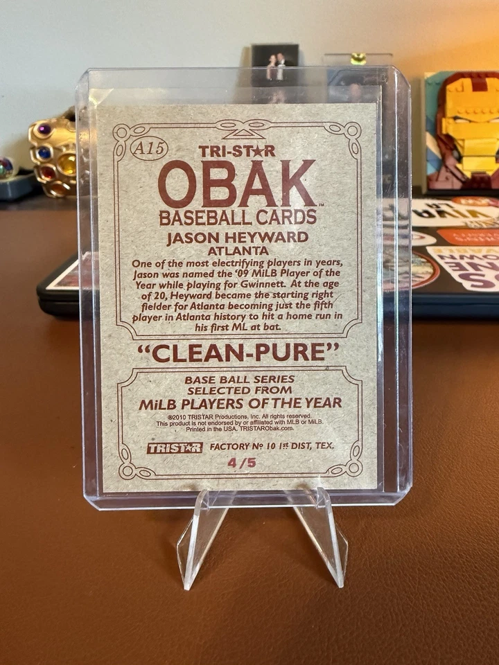 2010 TRISTAR Obak Auto Red /5 Jason Heyward #A15 Auto - Image 2 of 2