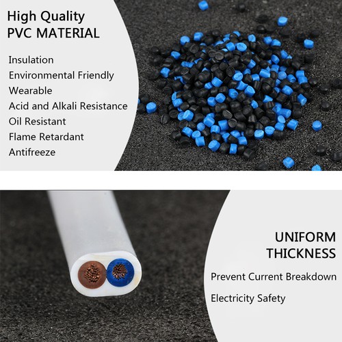 Flexible Flat 2-Core Electrical Cable RVVB PVC Sheathed Power Cable 0.3mm²-4mm² - Picture 4 of 12