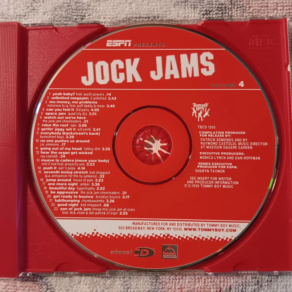 Jock Jams Vol 4 - Various Artists (CD, 1998, Tommy Boy) 90s Music  Foto 3 de 3