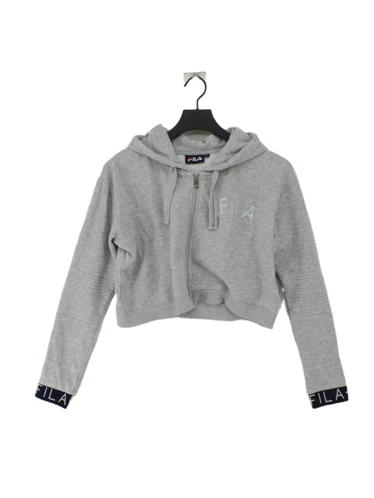 Fila Felpa Donna con Cappuccio M Grigio Cotone con Pullover Poliestere