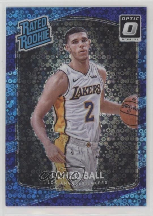 2017 Donruss Optic Rated Rookie Fast Break Purple Prizm /155 Lonzo Ball #199 yf4