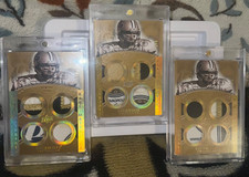 EXQUISITE DREW BREES SAINTS RAINBOW SET QUAD LOGO PATCH #1/3 2/3 & 3/3 GAME WORN