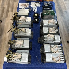 BUNDLE! Bitmain Antminer L3+ Project!!! 9units, 7psu's, + spare parts HIVEOS