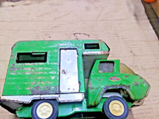 Vintage 1970s Green Classic TONKA Truck RV Camper Pressed Steel USA for rebuild