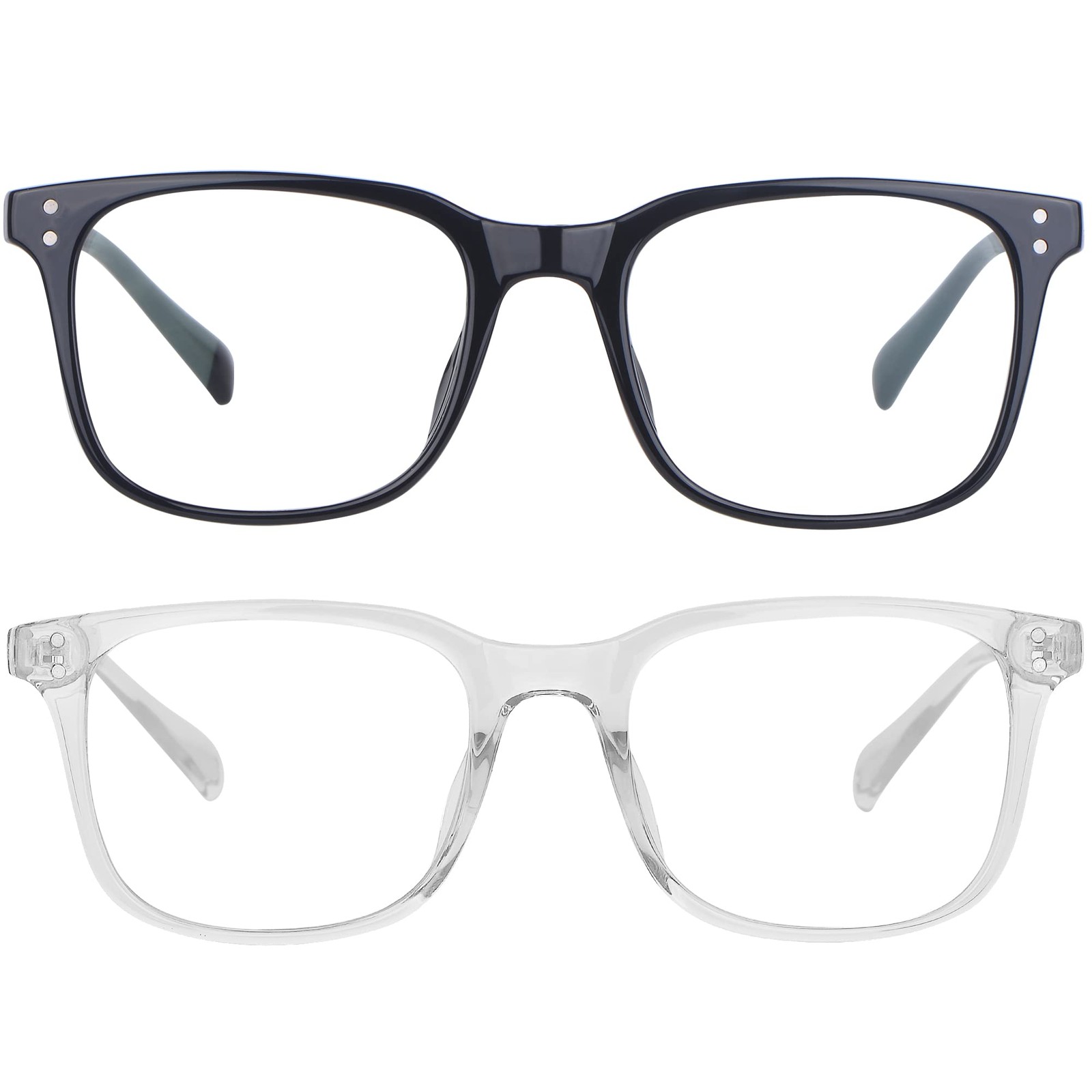 2 Packs Blue Light Blocking Glasses for Computer Reading TV Gaming & Phones