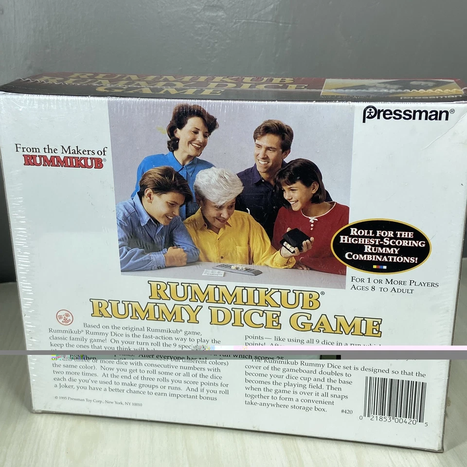 Rummikub Rummy Dice Game 1995 Pressman Toy Corp New & Sealed - Image 3 of 4