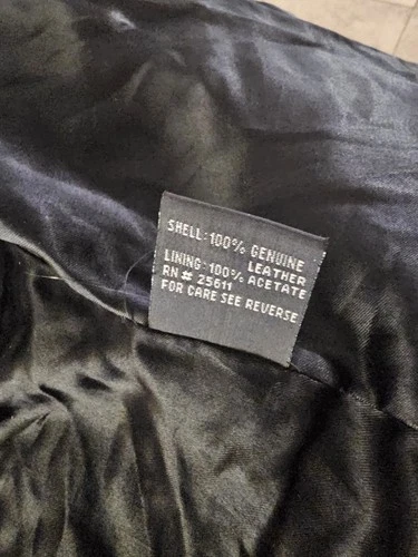 Vintage Guess Genuine Leather Black Motorcycle Jacket Women's S. Front Pockets image 5