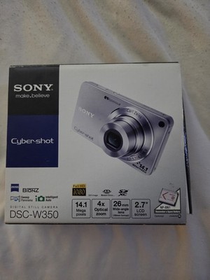 Sony Cyber-shot DSC-W350 14.1MP Compact Digital Camera with 4GB Sony ProDuo SD