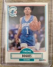 1990-91 Fleer #16 Tyrone Muggsy Bogues Charlotte Hornets Basketball Card