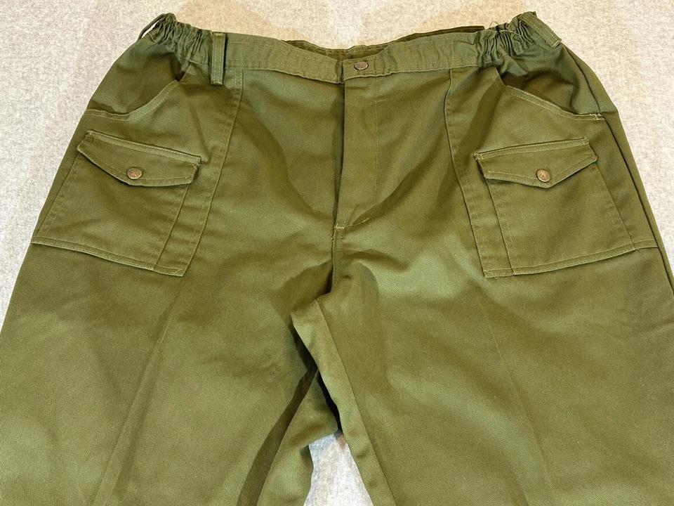 Pantalones Boy Scouts of America Para Hombre 42x28 Verde Oliva Carga BSA Uniforme De Colección Foto 2 de 4