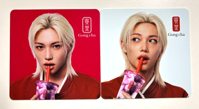 Stray Kids フィリックス ゴンチャ 韓国限定 8点セット STRAY KIDS FELIX [Gongcha Official T-Coaster White + Red Set