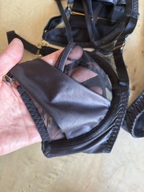 New Bordelle Vero Satin + Mesh Bra & Thong Set / Medium/SS