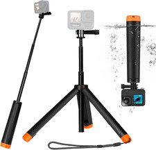 Floating Selfie Stick Hand Grip Tripod, Waterproof Extendable Selfie Monopod for