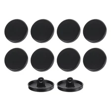 10pcs Metal Round Flat Sewing Buttons 18mm Alloy Button Matt Black
