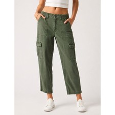 Aeropostale Womens Small Olive Green Cargo Pants Cotton Utility Y2K Gorpcore