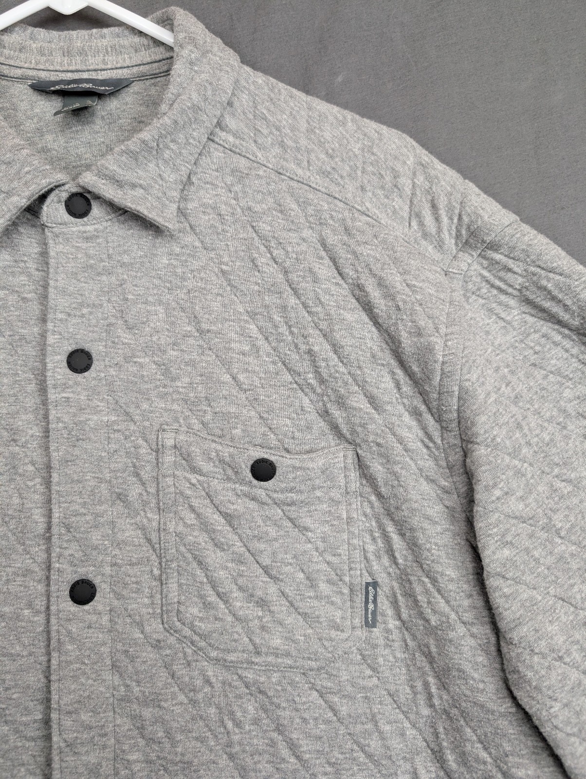 Eddie Bauer Gray Button Down Button Up Jacket Siz… - image 2