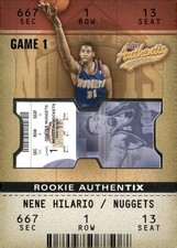 2002-03 Fleer Authentix Nene Hilario RC /1250