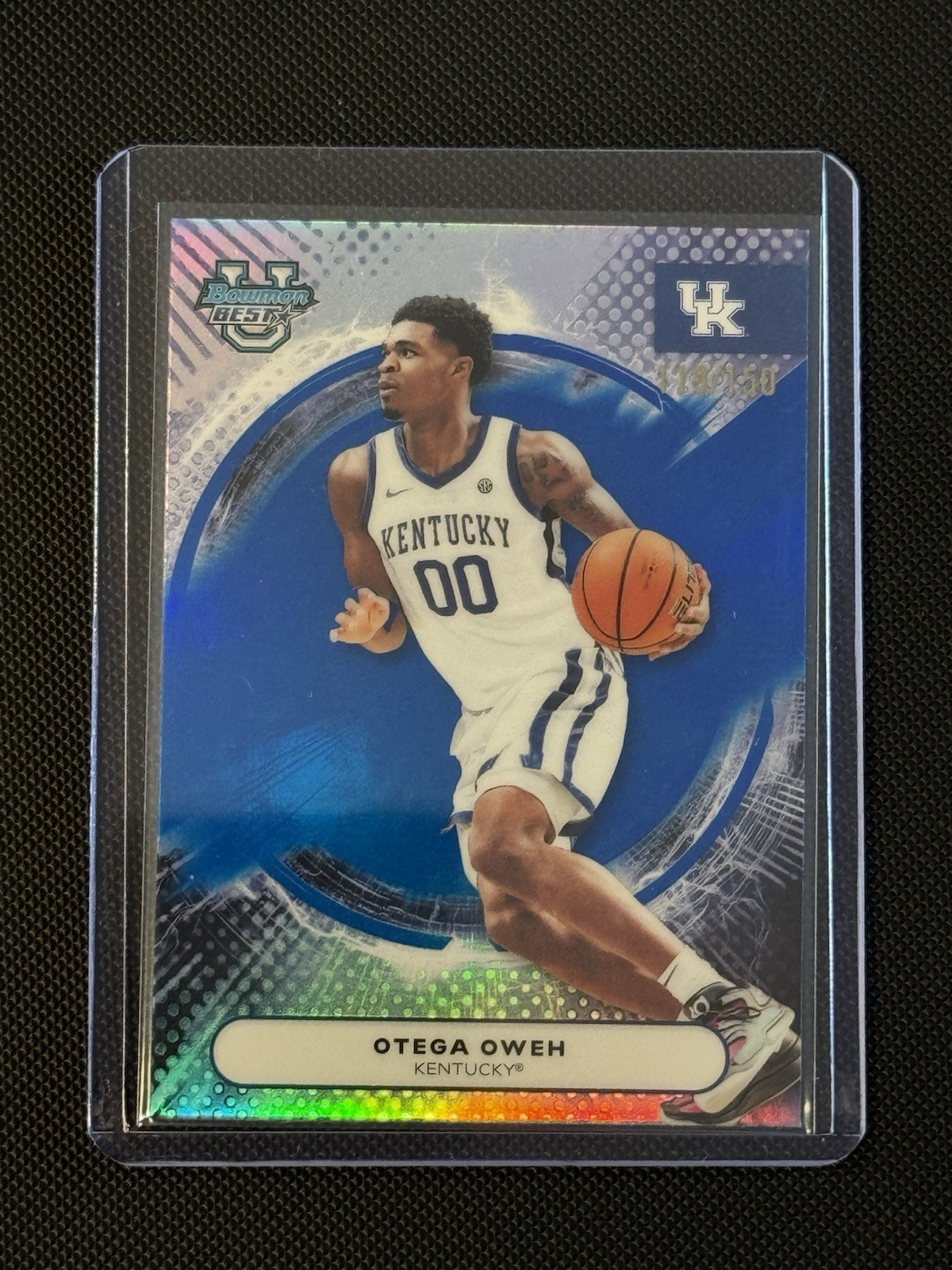 2026 Bowman Best Otega Oweh Blue Refractor /150 Kentucky Wildcats #85