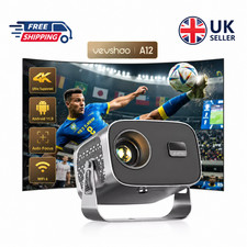 Mini Portable LED Projector Android 13 WiFi 6 1080P 4K Support Home Cinema A12