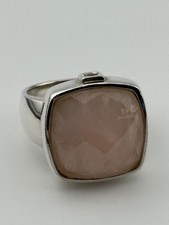 Elle Sterling Silver Rose Quartz Ring Size 7