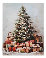 Affiche d'art mural de sapin de No�l festif pour d�coration de vacances