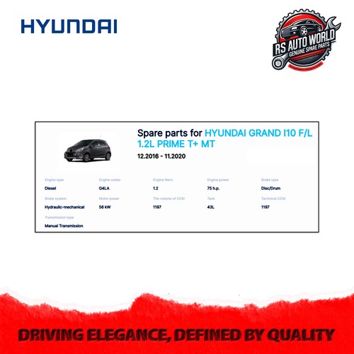 Hyundai oem headlight/headlamp assy left side for Grand i10 2013-20 92101B4040 - Picture 6 of 6