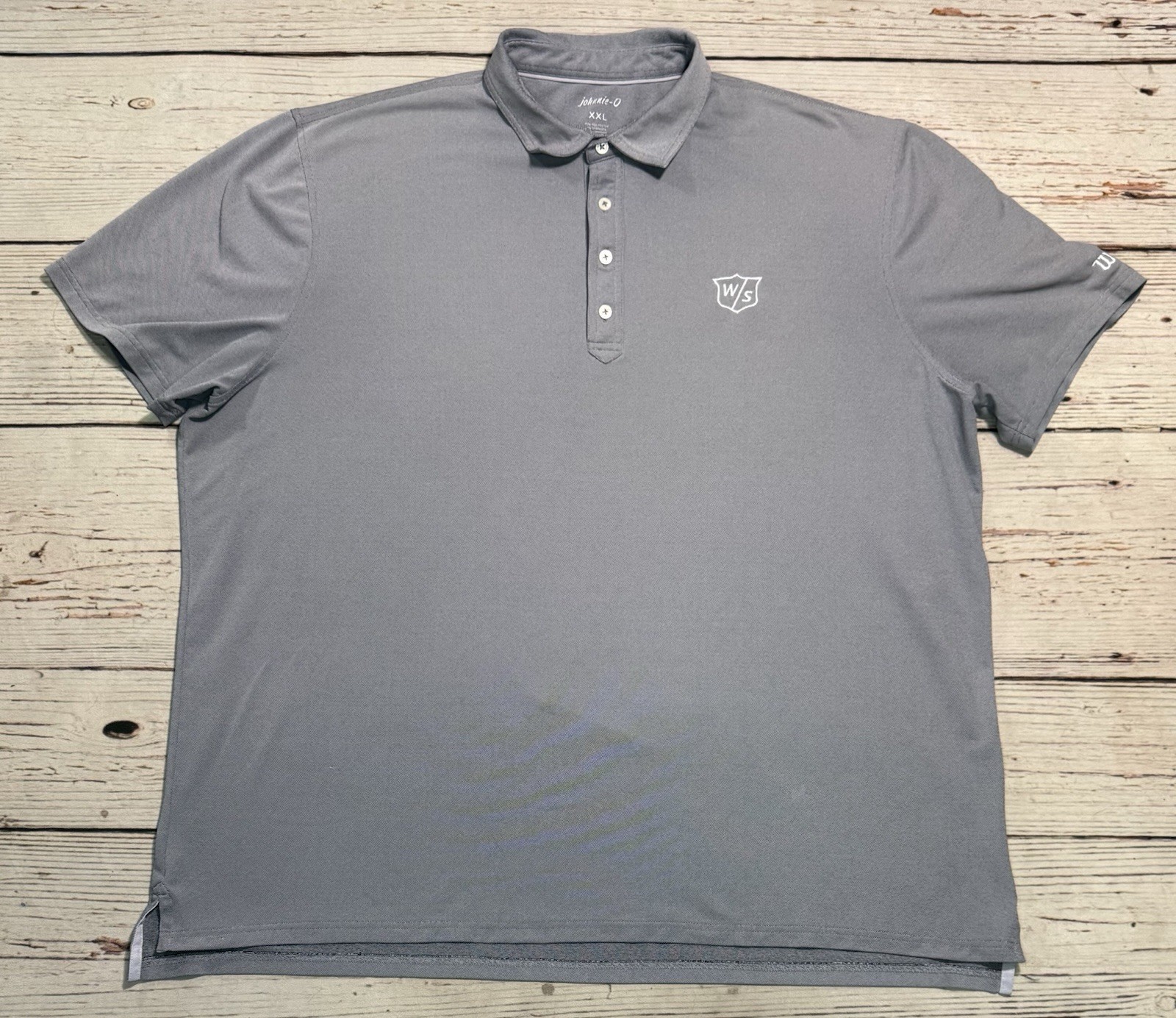 Johnnie O Polo Shirt Men’s Sz XXL Gray Wilson Golf Logo Performance