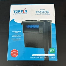 Top Fin  Silenstream PF10 Power Filter 5-10 gallon Aquarium  New in box unopened