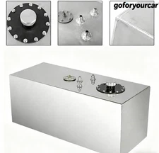 19 GALLON/72L TOP-FEED ALUMINUM RACING/DRIFT FUEL CELL GAS TANK+CAP&LEVEL SENDER