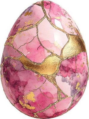 Ostern rosa goldenes Ei Wandbild Schlafzimmer Kinderzimmer Van Vinyl Aufkleber Abziehbild 6 Größen