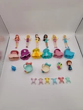 Lot of Disney Princess Little Kingdom Snap-In Figures 6 Dolls + Accessories