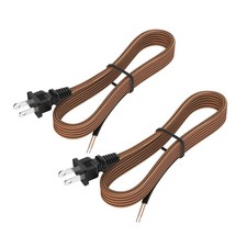 2Pack 8Ft Rayon Cloth Covered Replacement Electric Wire Lamp Cord with End Plug