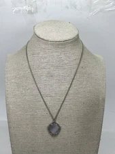 Kendra Scott Kacey Pendant Silvertone Adjustable Necklace